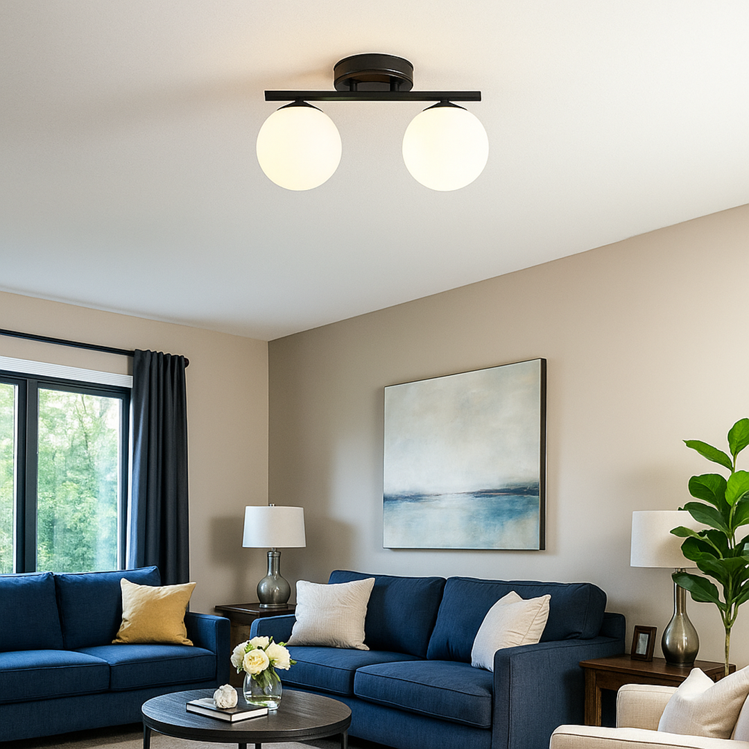 Szklana Lampa Sufitowa LED | Nowoczesne Oświetlenie