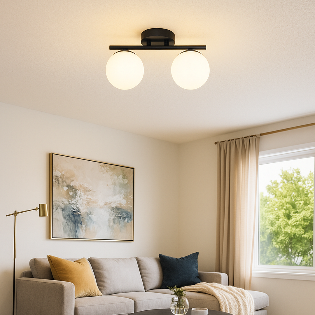 Szklana Lampa Sufitowa LED | Nowoczesne Oświetlenie