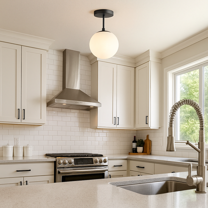 Szklana Lampa Sufitowa LED | Nowoczesne Oświetlenie