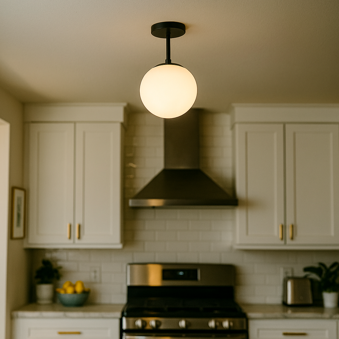 Szklana Lampa Sufitowa LED | Nowoczesne Oświetlenie