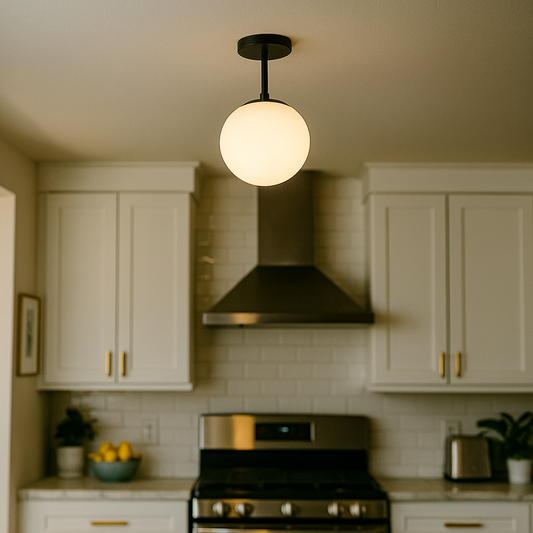 Szklana Lampa Sufitowa LED | Nowoczesne Oświetlenie