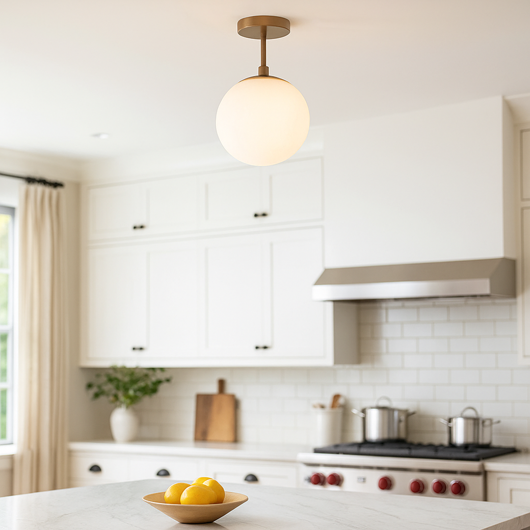 Szklana Lampa Sufitowa LED | Nowoczesne Oświetlenie