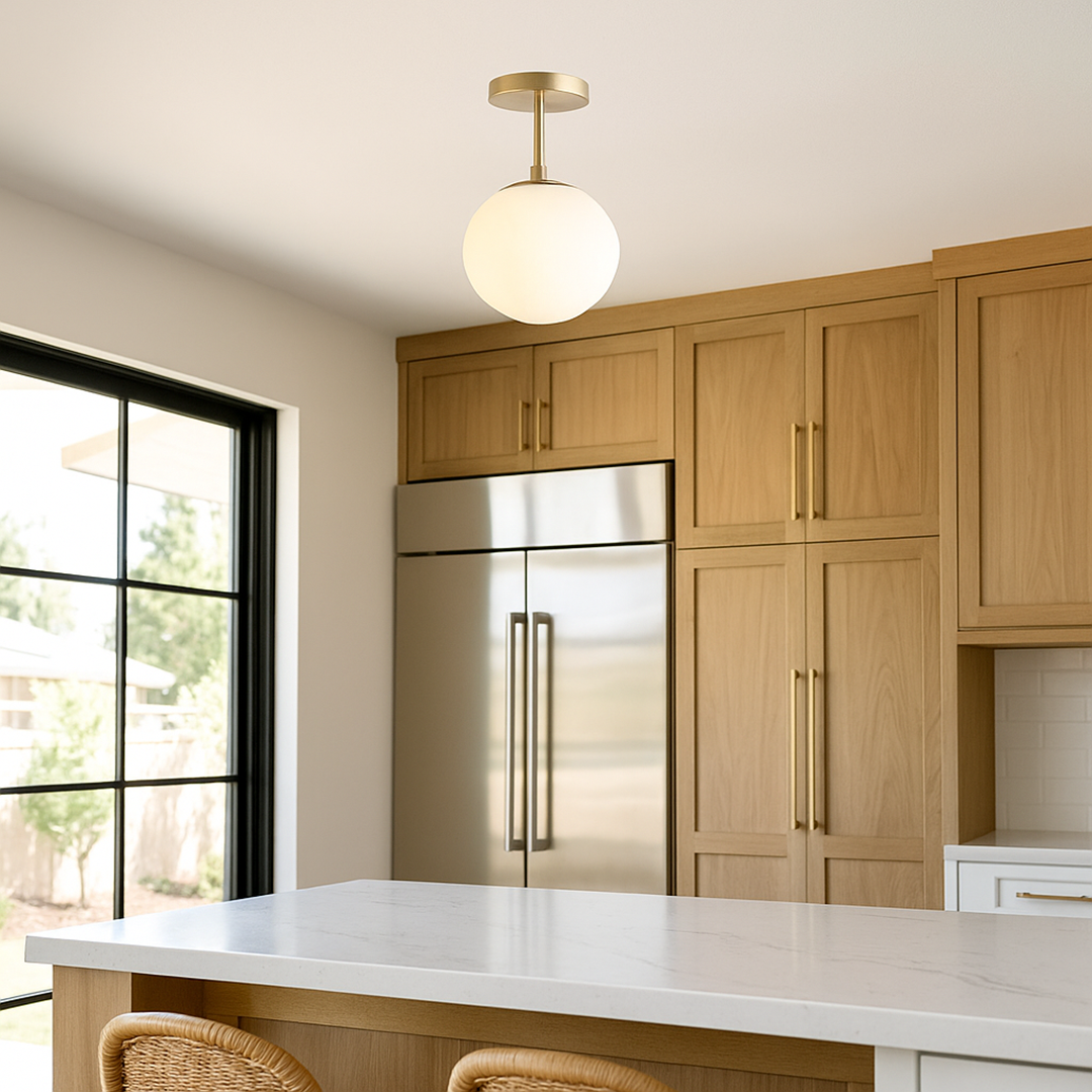 Szklana Lampa Sufitowa LED | Nowoczesne Oświetlenie