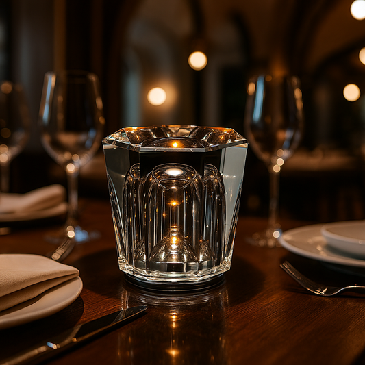 Kryształowa Bezprzewodowa Lampa Stołowa | Ładowalne Oświetlenie