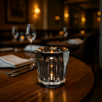 Kryształowa Bezprzewodowa Lampa Stołowa | Ładowalne Oświetlenie