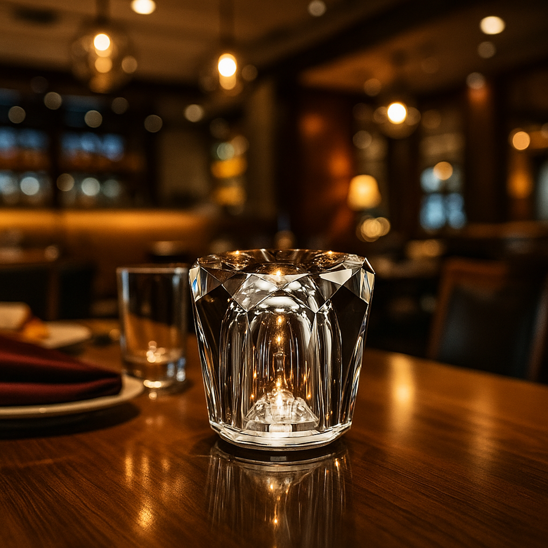 Kryształowa Bezprzewodowa Lampa Stołowa | Ładowalne Oświetlenie