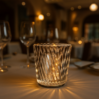 Kryształowa Bezprzewodowa Lampa Stołowa | Ładowalne Oświetlenie