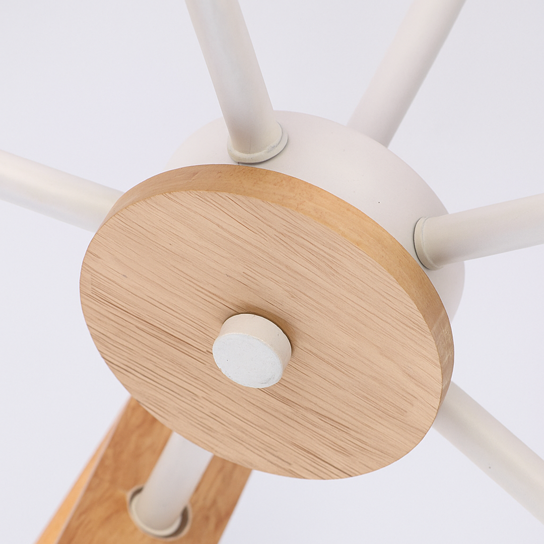 Stylowy Drewniany Żyrandol | Oświetlenie Sufitowe