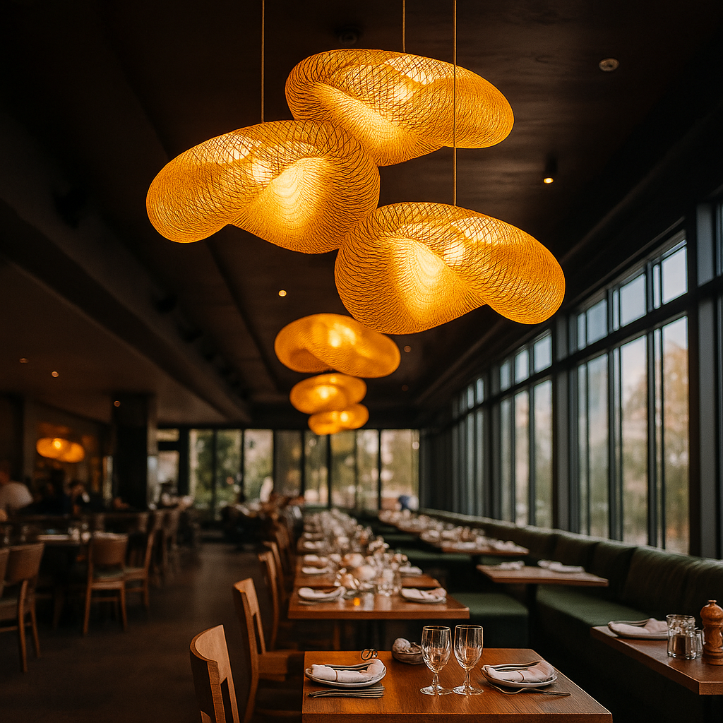 Pleciona Lampa Wisząca Z Bambusa | Oprawa Świetlna Z Bambusa