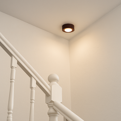 Nowoczesna Drewniana Brązowa Lampa Sufitowa | LED