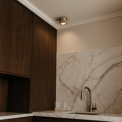 Nowoczesna Drewniana Brązowa Lampa Sufitowa | LED