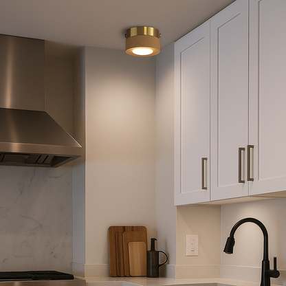 Nowoczesna Drewniana Brązowa Lampa Sufitowa | LED