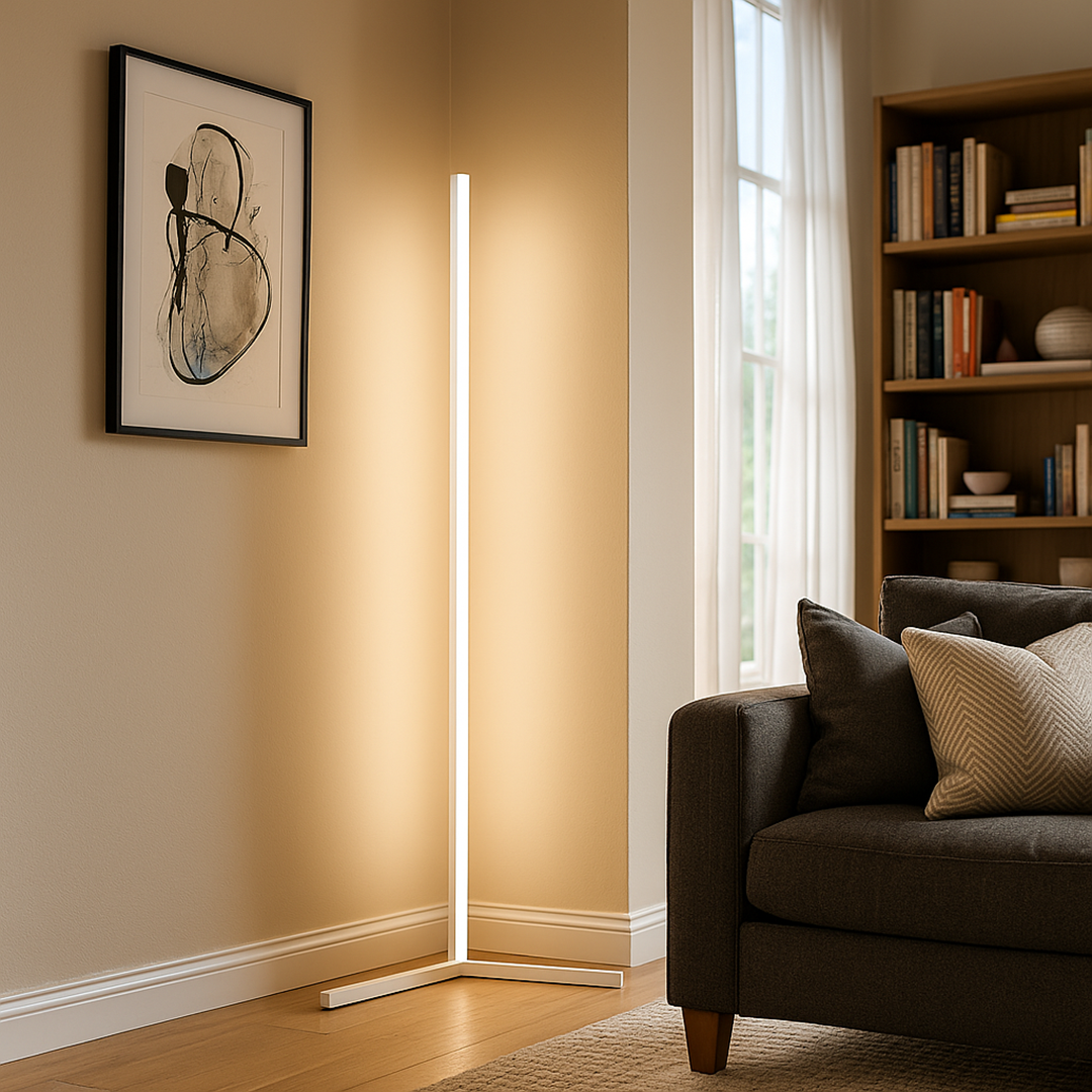 Skandynawska Narożna Lampa Podłogowa | Nowoczesna