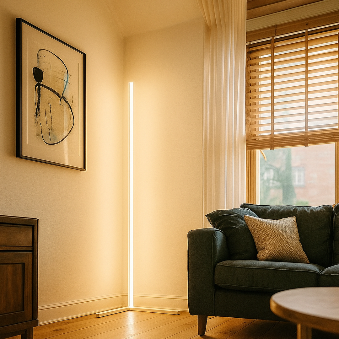 Skandynawska Narożna Lampa Podłogowa | Nowoczesna