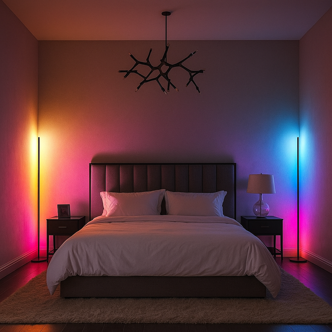 Skandynawska Narożna Lampa Podłogowa | Nowoczesna