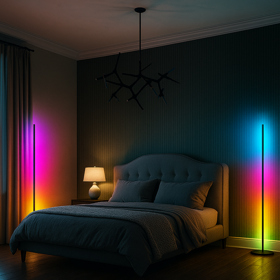 Skandynawska Narożna Lampa Podłogowa | Nowoczesna