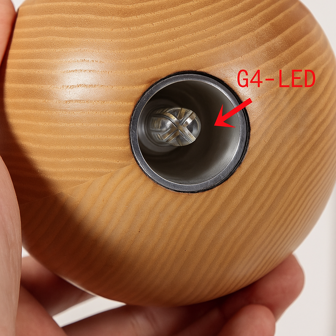 Nowoczesna Drewniana Kulista Lampa Wisząca | Do Salonu