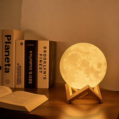 Ładowalna Lampa Księżycowa Do Sypialni | Sterowanie Dotykowe
