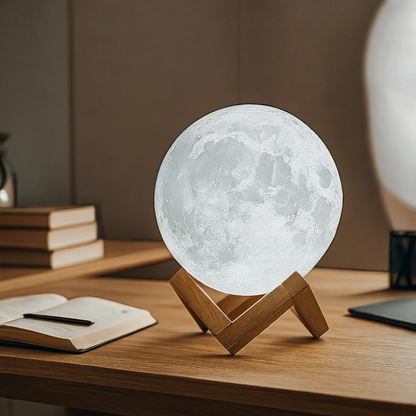 Ładowalna Lampa Księżycowa Do Sypialni | Sterowanie Dotykowe