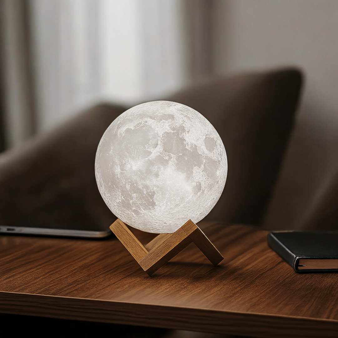 Ładowalna Lampa Księżycowa Do Sypialni | Sterowanie Dotykowe