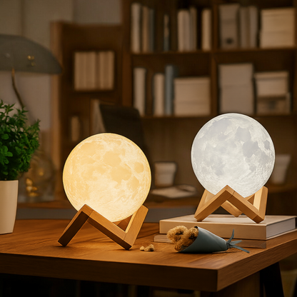 Ładowalna Lampa Księżycowa Do Sypialni | Sterowanie Dotykowe