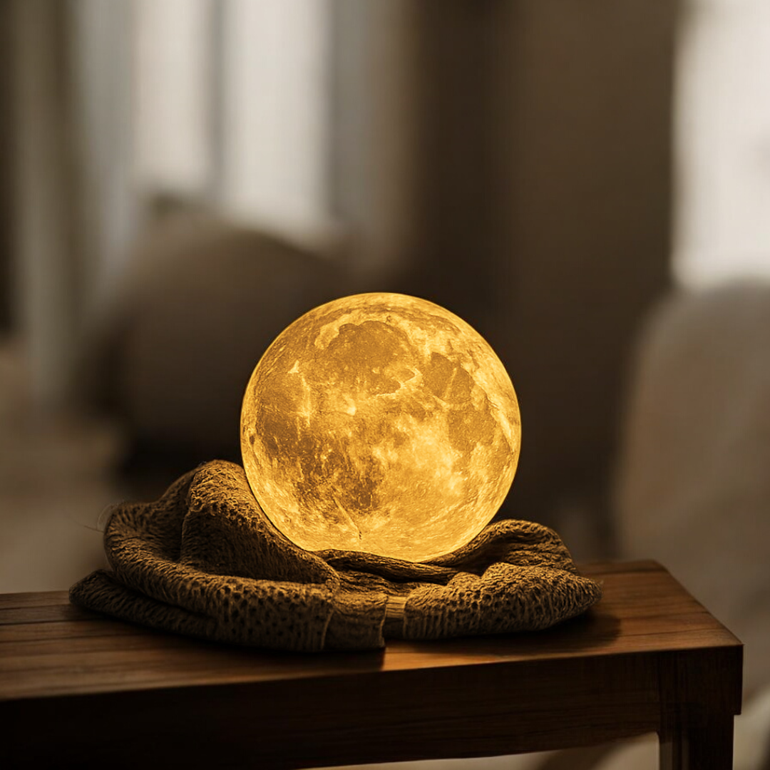 Ładowalna Lampa Księżycowa Do Sypialni | Sterowanie Dotykowe