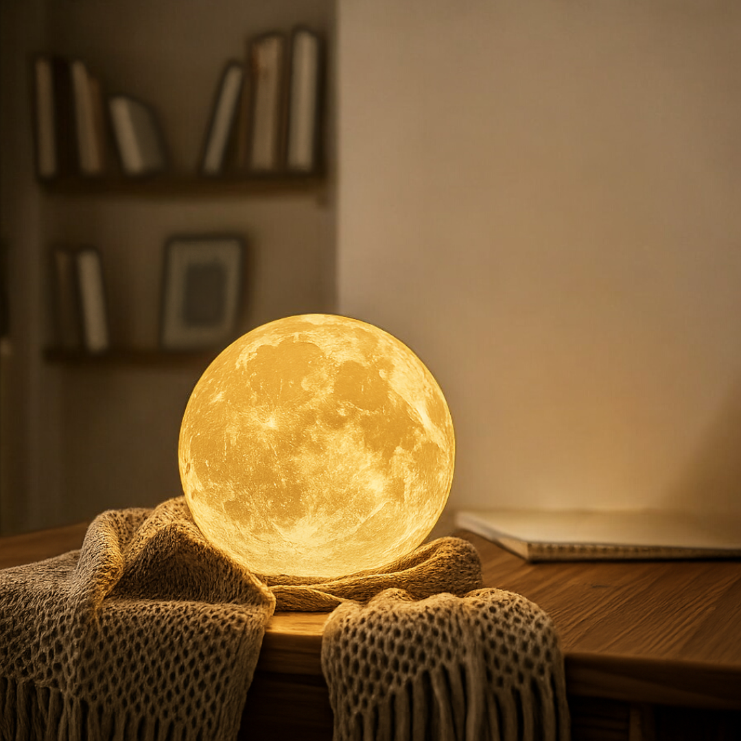 Ładowalna Lampa Księżycowa Do Sypialni | Sterowanie Dotykowe