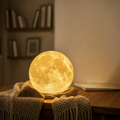 Ładowalna Lampa Księżycowa Do Sypialni | Sterowanie Dotykowe
