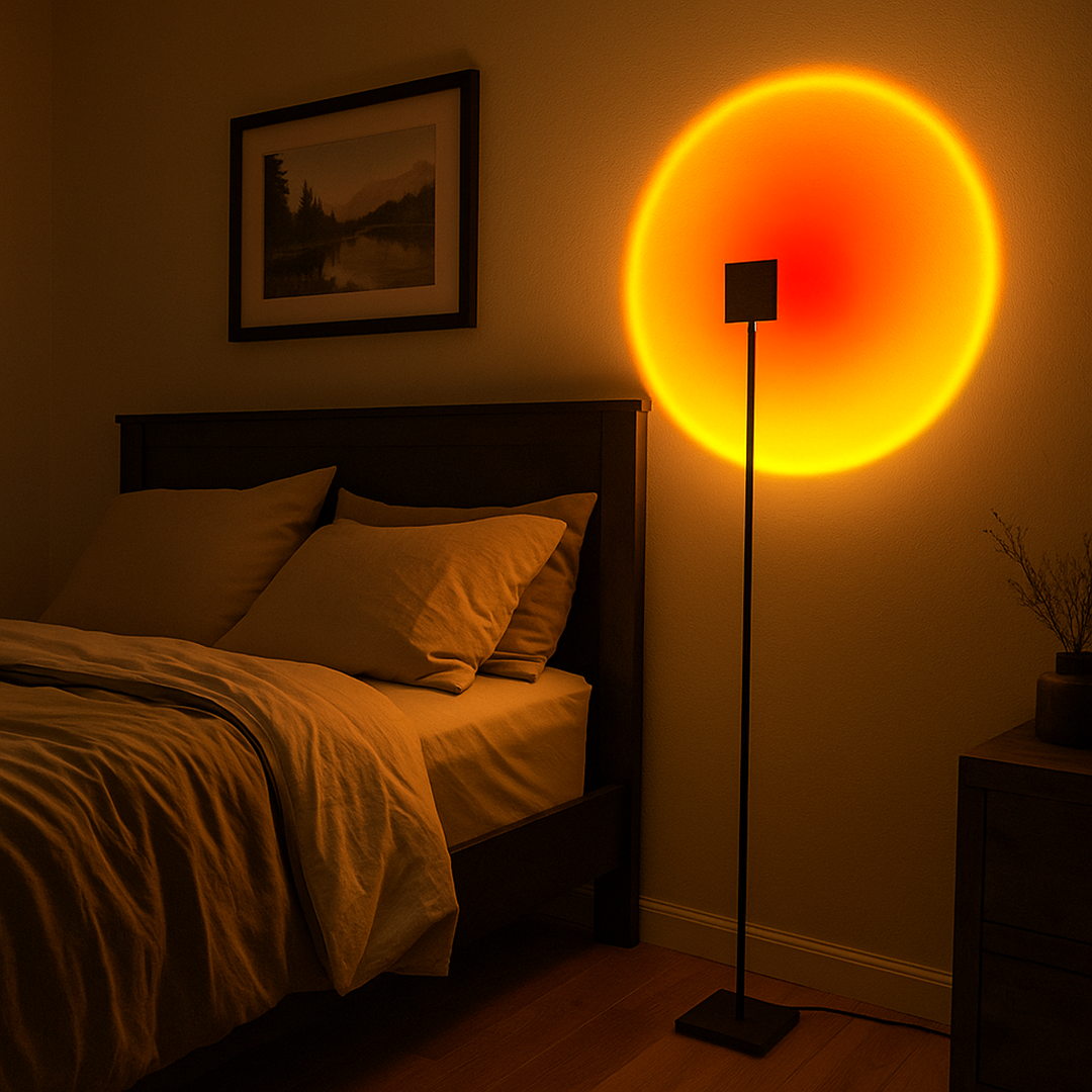 Skandynawska Lampa Podłogowa Zachód Słońca | Oświetlenie Wewnętrzne