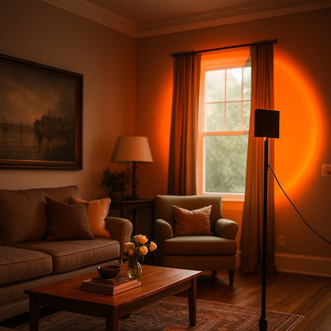 Skandynawska Lampa Podłogowa Zachód Słońca | Oświetlenie Wewnętrzne