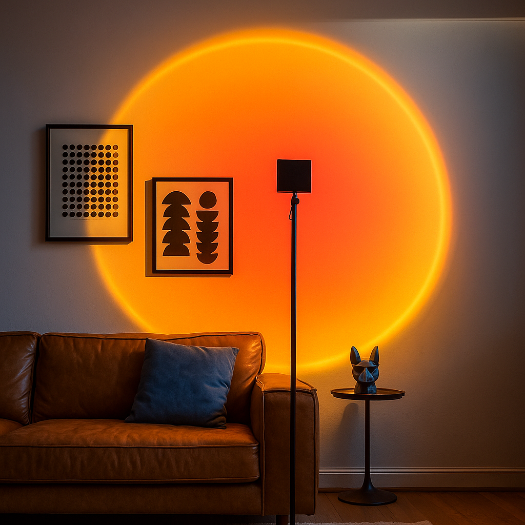 Skandynawska Lampa Podłogowa Zachód Słońca | Oświetlenie Wewnętrzne