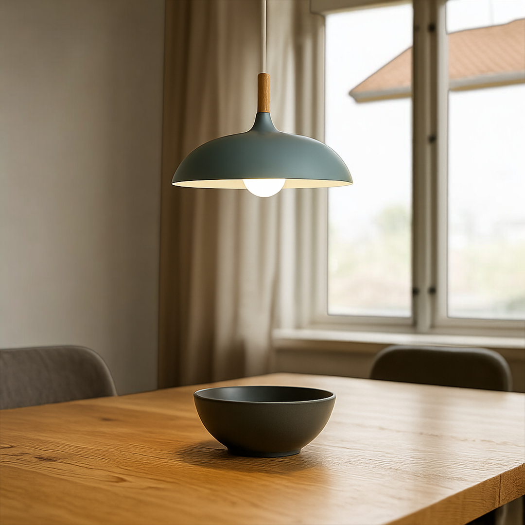 Nordycka Dębowa Lampa Sufitowa | Drewniana