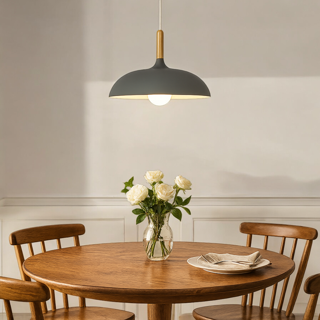 Nordycka Dębowa Lampa Sufitowa | Drewniana