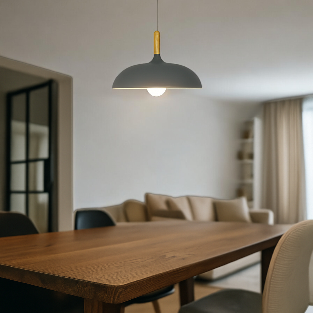 Nordycka Dębowa Lampa Sufitowa | Drewniana