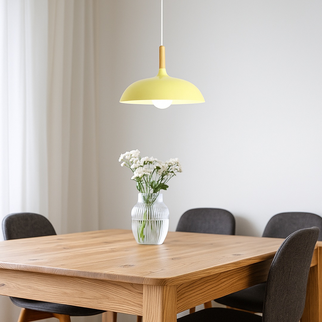 Nordycka Dębowa Lampa Sufitowa | Drewniana