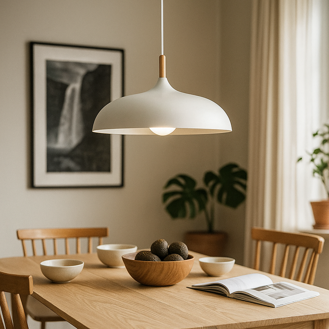 Nordycka Dębowa Lampa Sufitowa | Drewniana