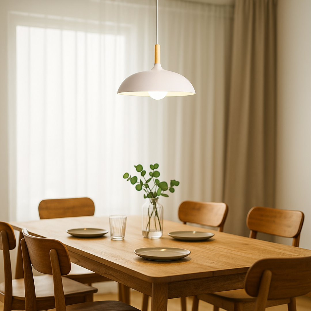 Nordycka Dębowa Lampa Sufitowa | Drewniana