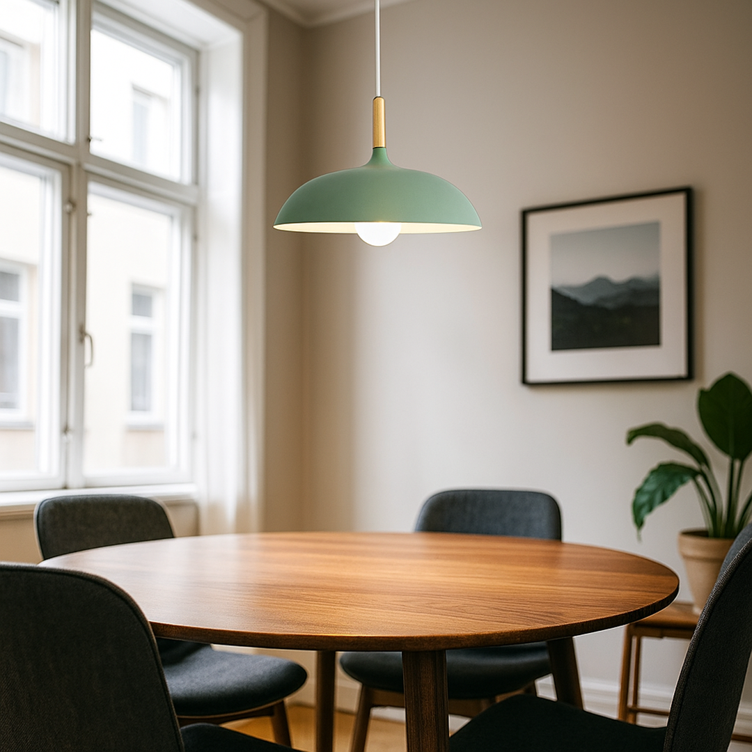 Nordycka Dębowa Lampa Sufitowa | Drewniana