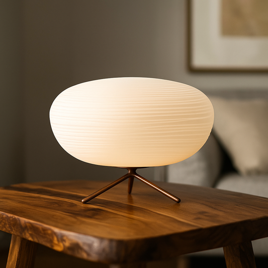 Nowoczesna Szklana Lampa Stołowa | Miękkie Światło