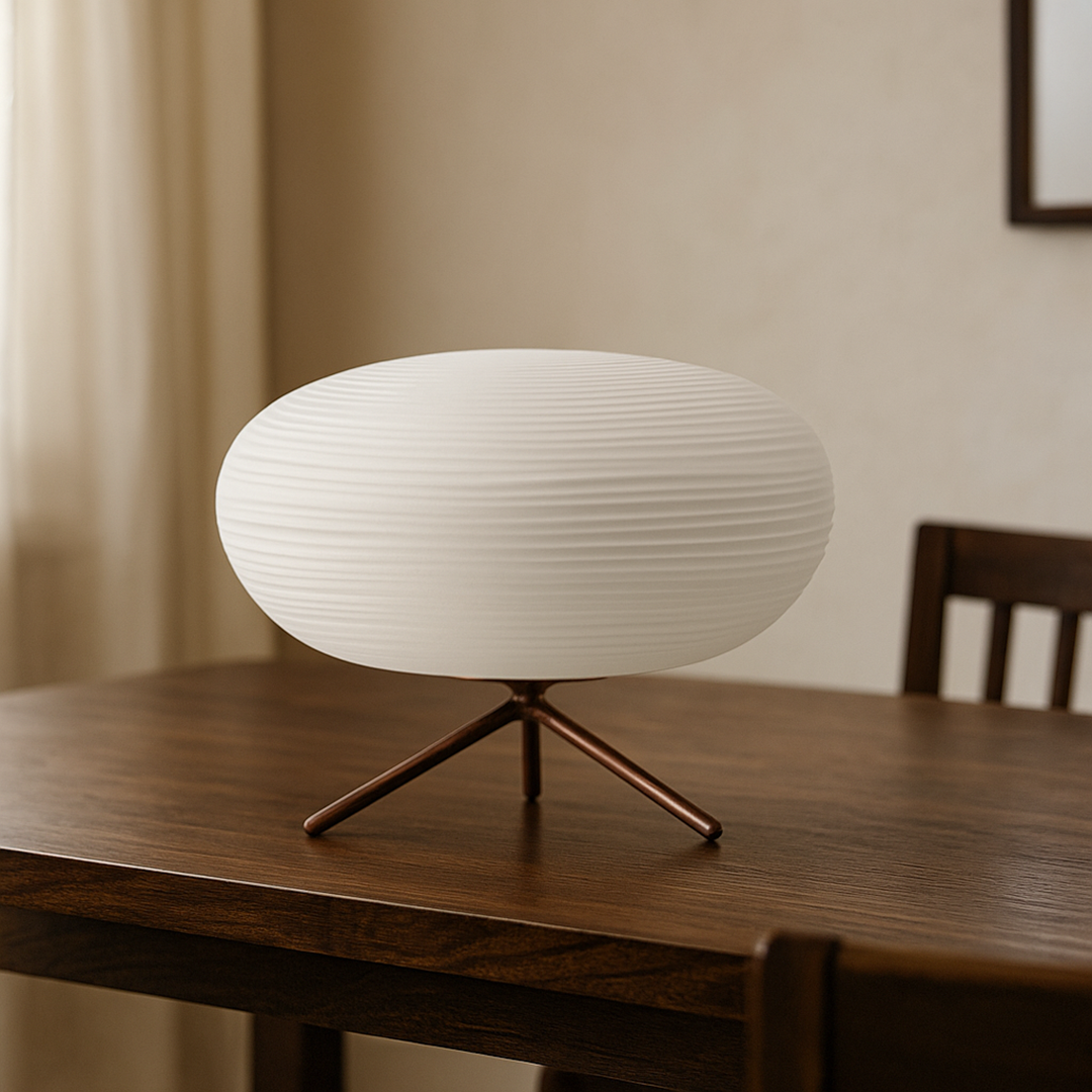 Nowoczesna Szklana Lampa Stołowa | Miękkie Światło