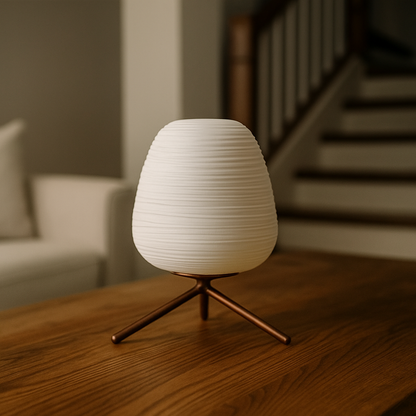 Nowoczesna Szklana Lampa Stołowa | Miękkie Światło