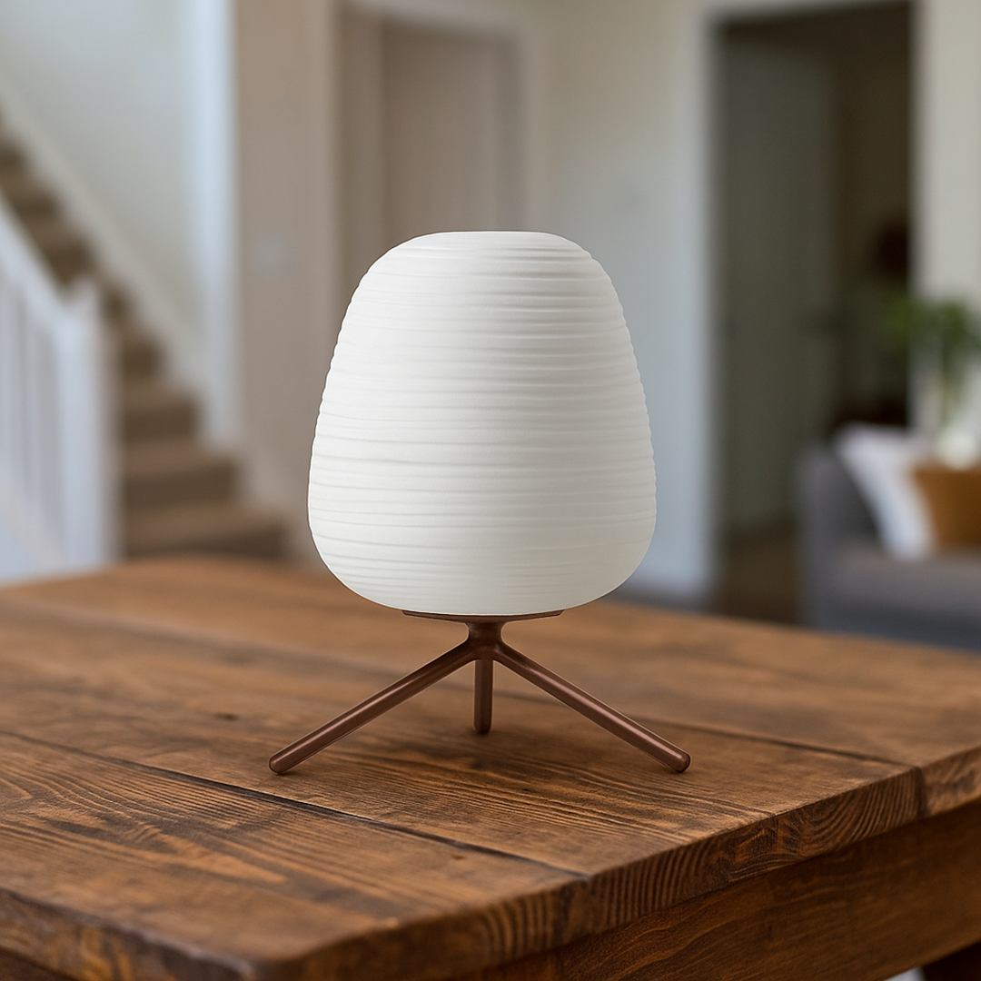 Nowoczesna Szklana Lampa Stołowa | Miękkie Światło