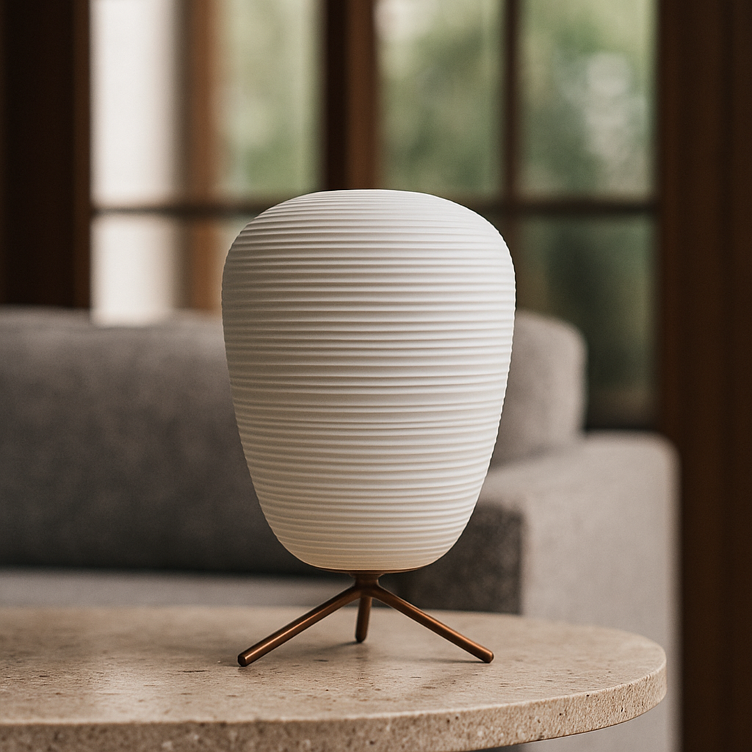 Nowoczesna Szklana Lampa Stołowa | Miękkie Światło