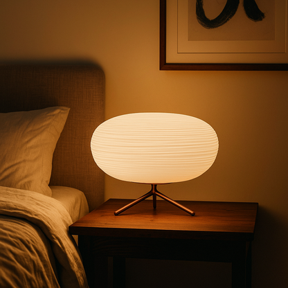 Nowoczesna Szklana Lampa Stołowa | Miękkie Światło