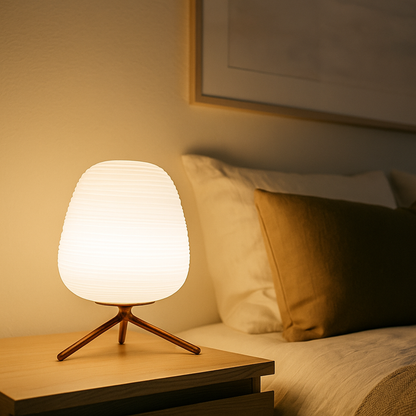 Nowoczesna Szklana Lampa Stołowa | Miękkie Światło