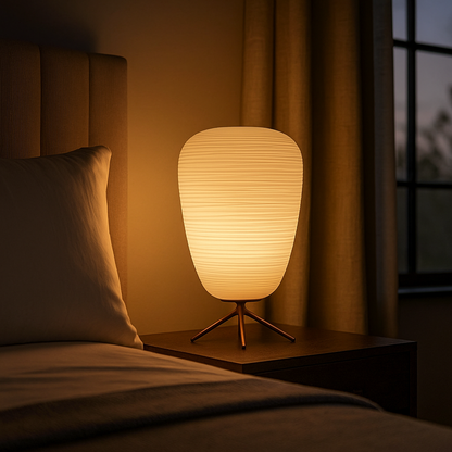 Nowoczesna Szklana Lampa Stołowa | Miękkie Światło