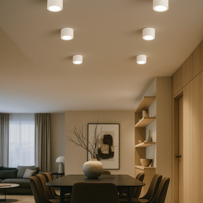 Nordycka Lampa Sufitowa LED | Reflektor Cylindryczny