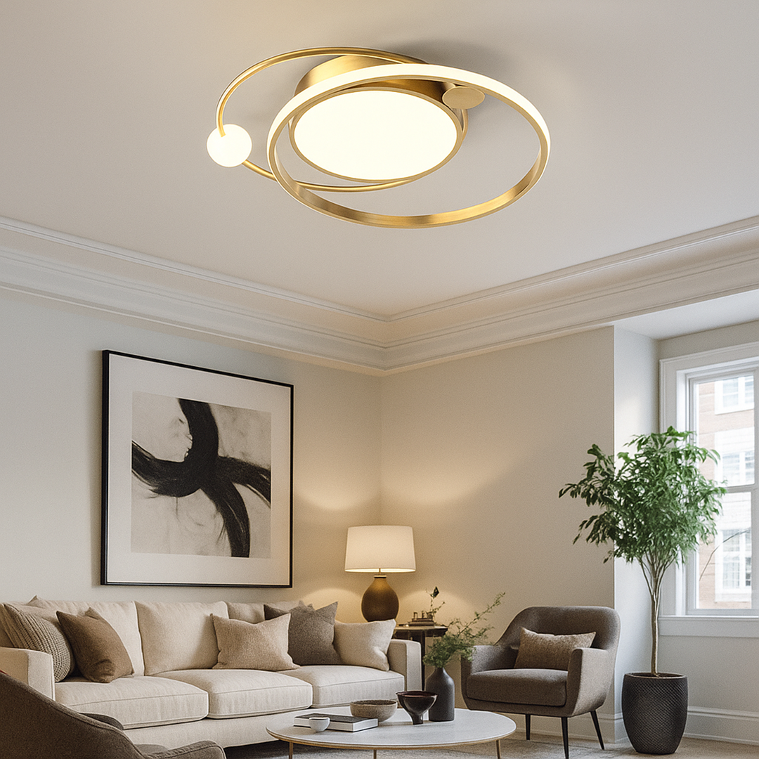 Nordycka Lampa Sufitowa LED | Okrągłe Okno