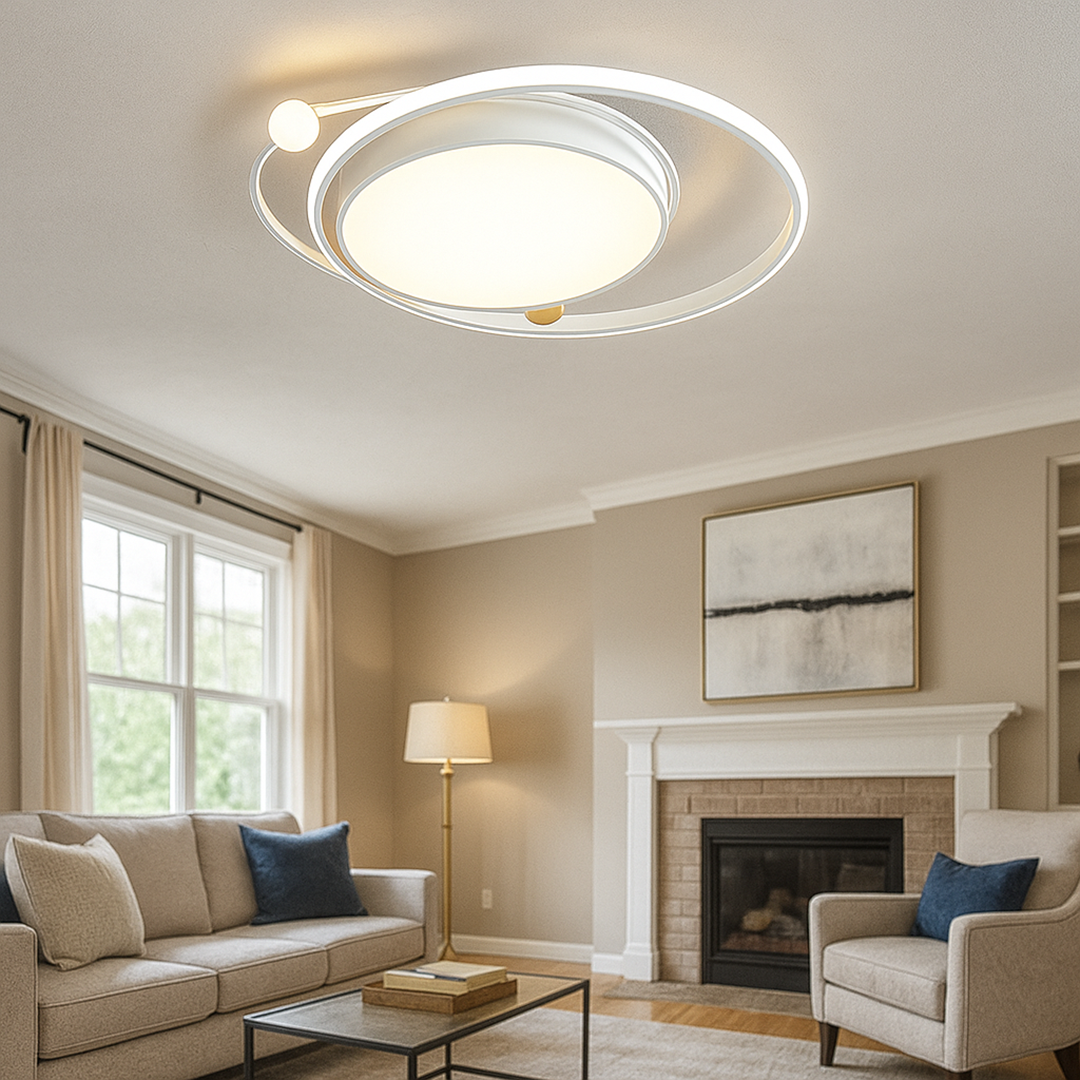 Nordycka Lampa Sufitowa LED | Okrągłe Okno