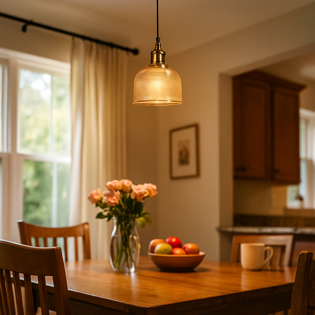 Skandynawska Szklana Lampa Wisząca Retro | Kolorowa